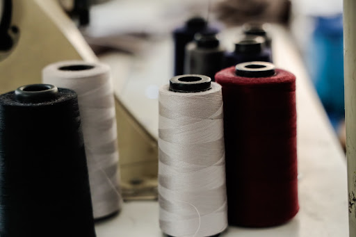 Closeup of thread used to create bespoke fashion